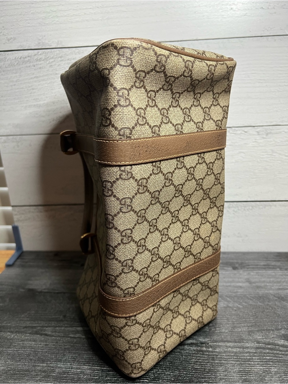 Authentic Vintage Gucci Supreme Coated Canvas Boston Bag with COA - Picture 3 of 11